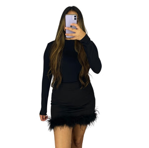 Feather Skirt Black